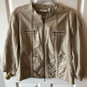 Chico's Metallic Tan Jacket